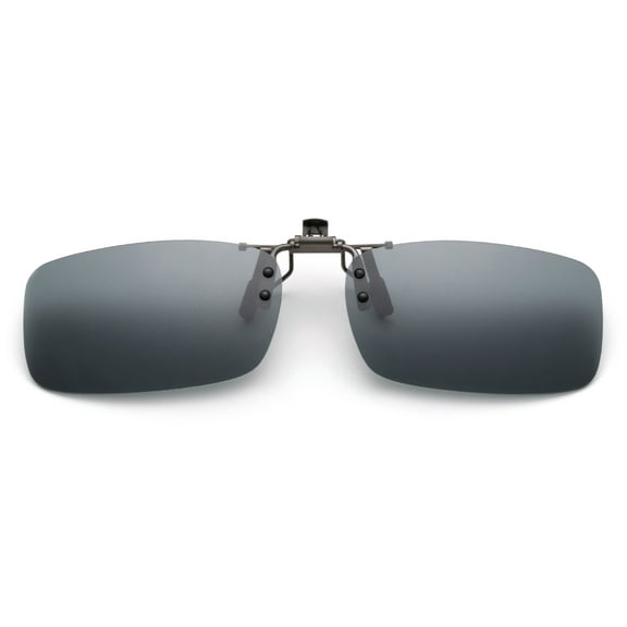 Newbee Fashion - Polarized Clip-On Flip Up Metal Clip Sunglasses Multi Purpose Polarized Lenses (Glasses not included) Smoke