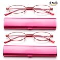 thumbnail image 1 of Newbee Fashion-Portable Compact Reading Glasses in Aluminum Case Metal Oval Shaped Reading Glasses with Spring Hinge in Portable Compact Case Lightweight Reader Slim Design Comfort fit, 1 of 7