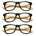 thumbnail image 1 of Newbee Fashion - Real Bamboo Temples Clear Frames Glasses Men Women Wooden Frames, 1 of 1