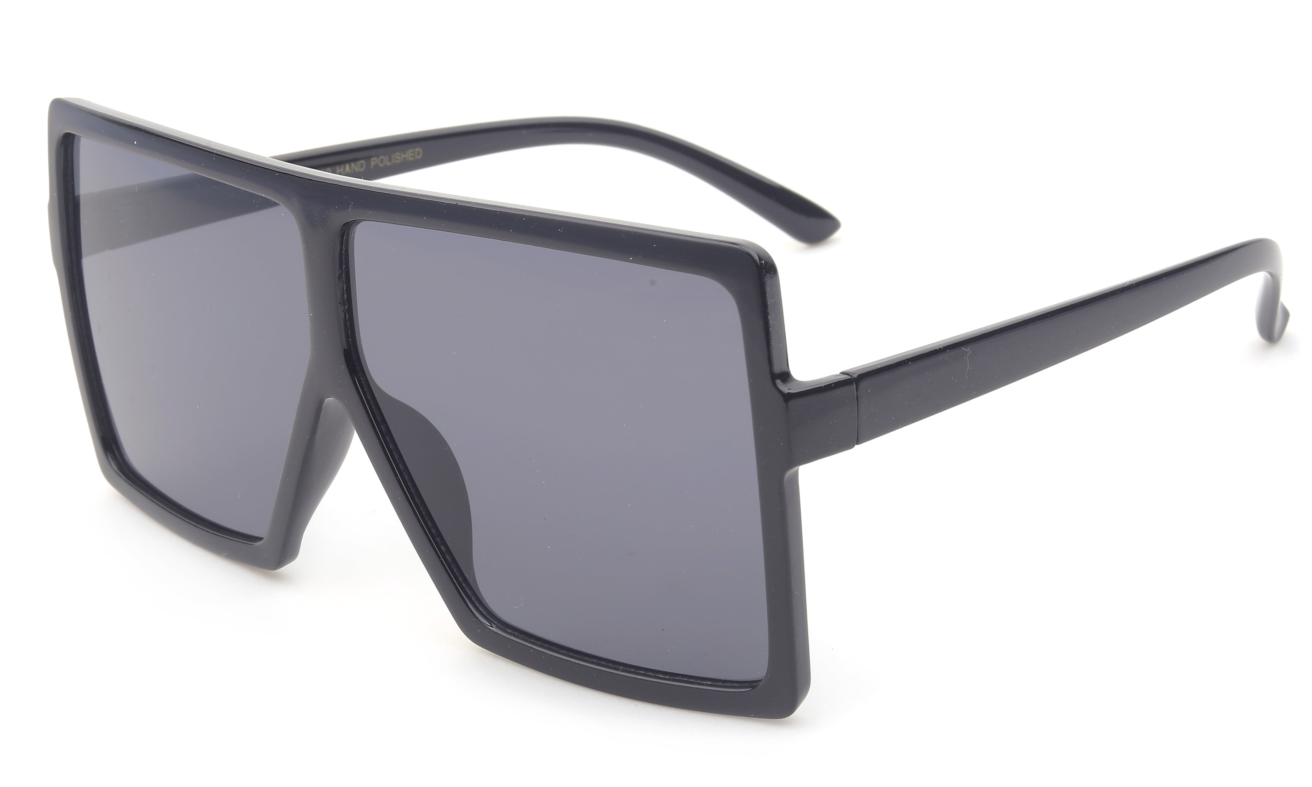 NEW BLACK Fashion Square Oversized Sunglasses *NEW MadShade Thick Black Square Fake Glasses, Non-Prescription  main image 3