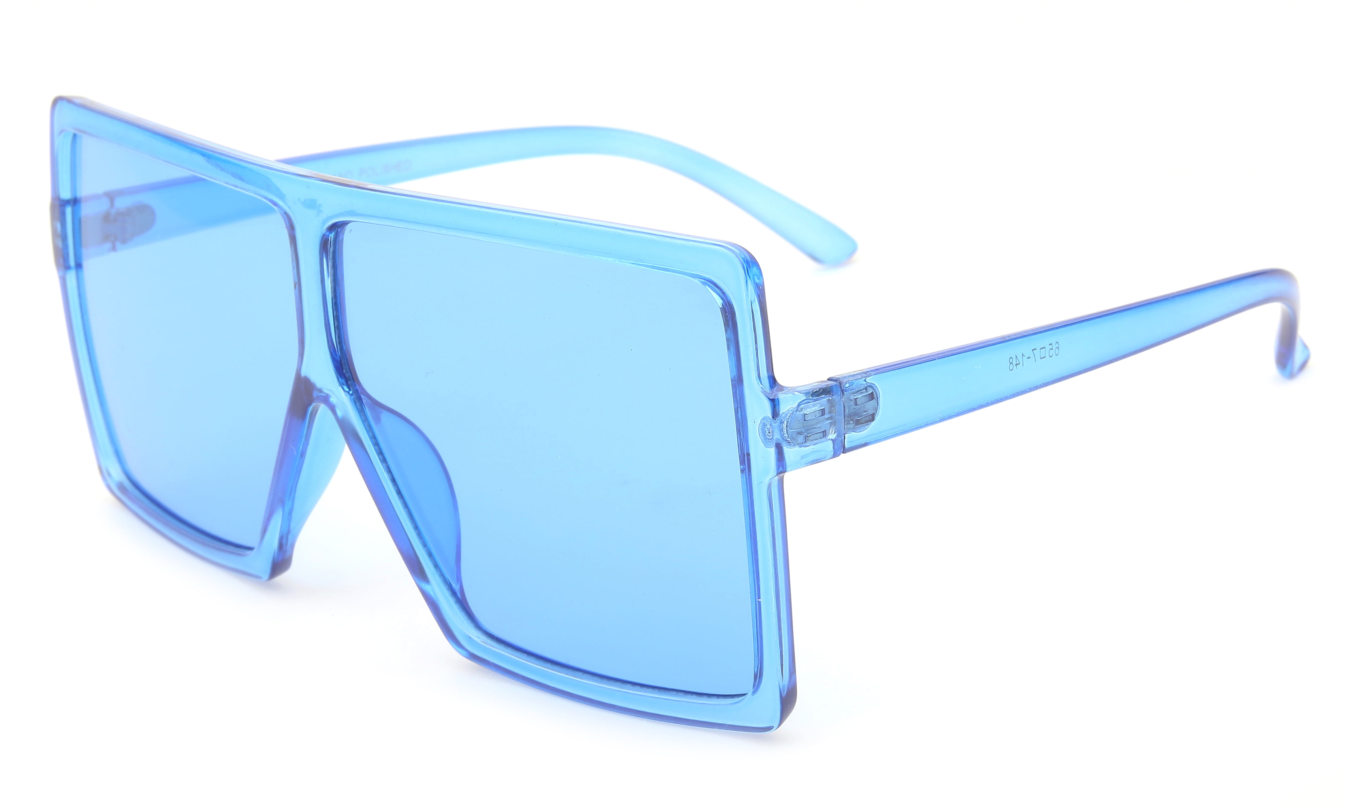 Oversized Flat Top Square Sunglasses Vintage Unisex Square Shade Glasses Vitalize - Oversize Retro Square Flat Top Tinted Fashion  main image 4