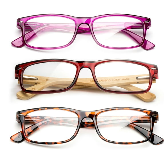 Newbee Fashion - Unisex Translucent Simple Design No Logo Clear Lens Glasses