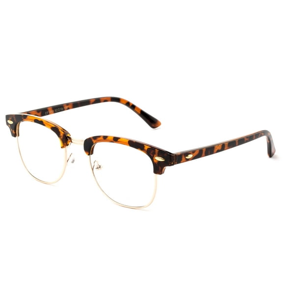 Newbee Fashion - Vintage Oval Stylish Retro Celebrity Classic Half Frame High Fashion Clear Lens Glasses