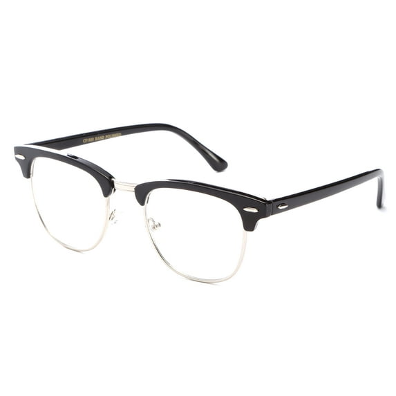 Newbee Fashion - Vintage Oval Stylish Retro Celebrity Classic Half Frame High Fashion Clear Lens Glasses