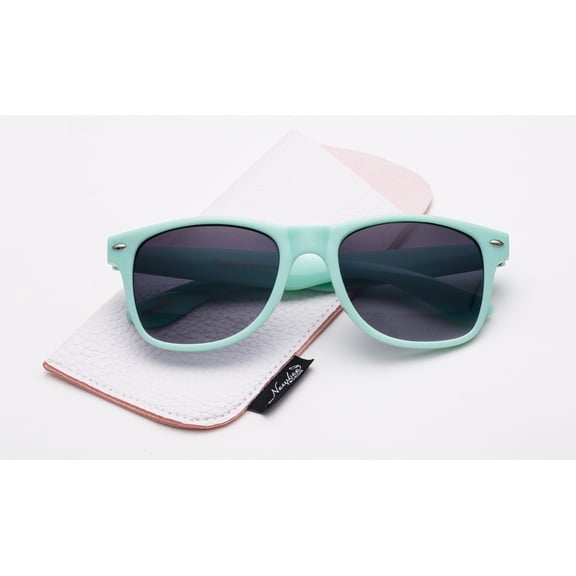 Newbee Fashion-Vintage Style Sunglasses with Pouch Men Women Classic 80's Retro Vintage Design UV Protection