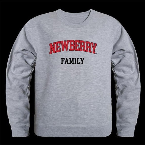 Newberry College Wolves Family Crewneck Sweatshirt, Heather Grey - Large