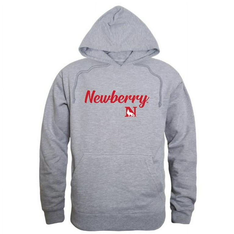 Newberry College Wolves Script Hoodie Heather Grey Large