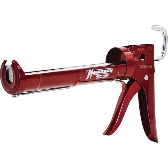 Newborn 189D Drip-Free Super Ratchet Rod Cradle Caulking Gun, 1/10 Gallon Cartridge, 6:1 Thrust Ratio
