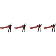 Newborn 250 Super Smooth Rod Revolving Frame Caulking Gun, 1/10-Gallon Cartridge Capacity, 181 Thrust Ratio 4-Pack