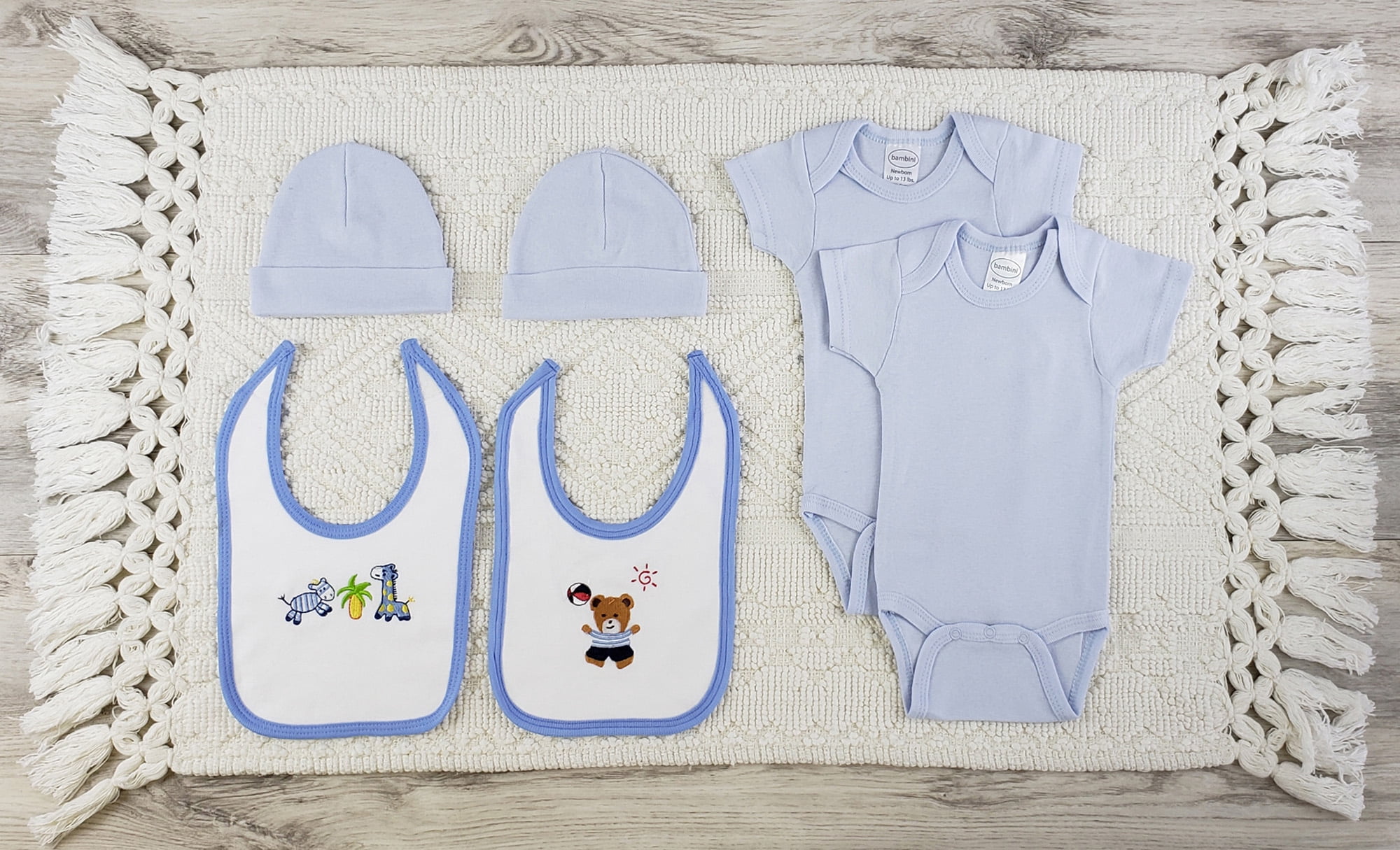 Newborn 6 Pc Baby Clothes Set Ls_0540nb Color:blue