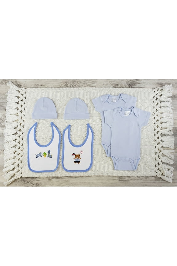 Newborn 6 Pc Baby Clothes Set Ls_0540nb Color:blue