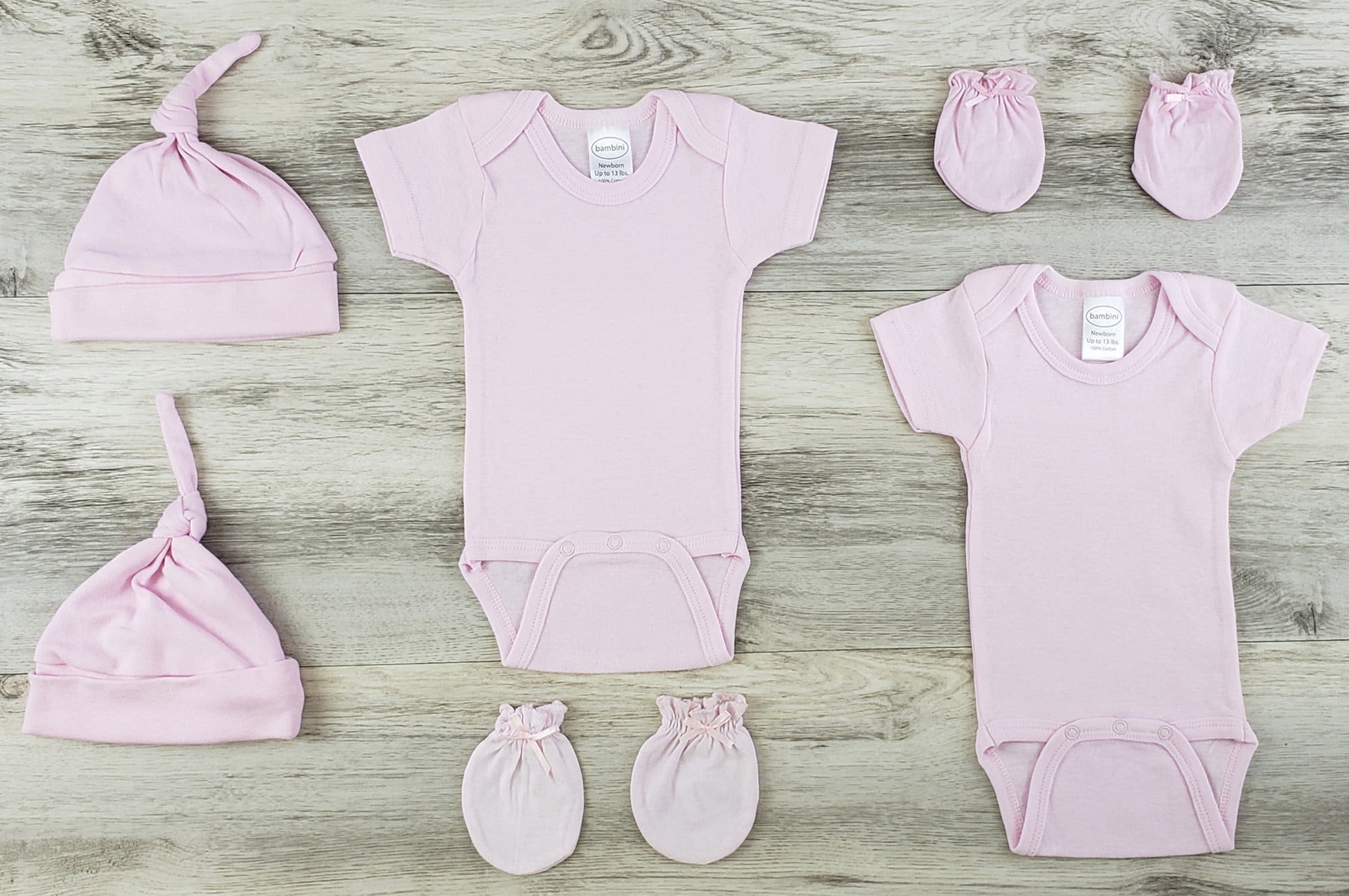 Newborn 6 Pc Baby Clothes Set Ls_0608nb Color:pink