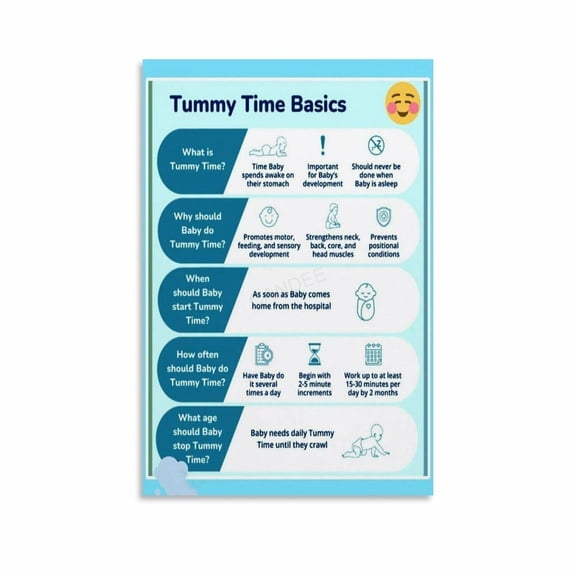 Newborn Activities Developmental Play Guide Poster Sensory Exploration (4) Canvas Painting Posters And Prints Wall Art for Living Room Bedroom Decor