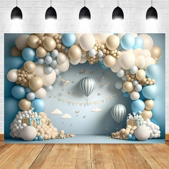 Newborn Baby 1st Birthday Backdrop Cake Smash Party Photography Backdrops Baby Shower Portrait Balloons Arch Photo Background Photoshoot Props