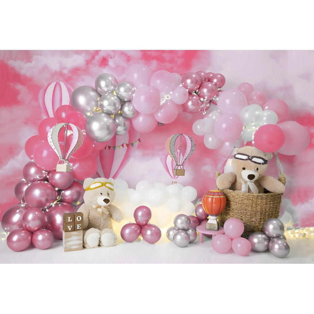 Newborn Baby 1st Birthday Party Photography Background Girls Cake Smash ...