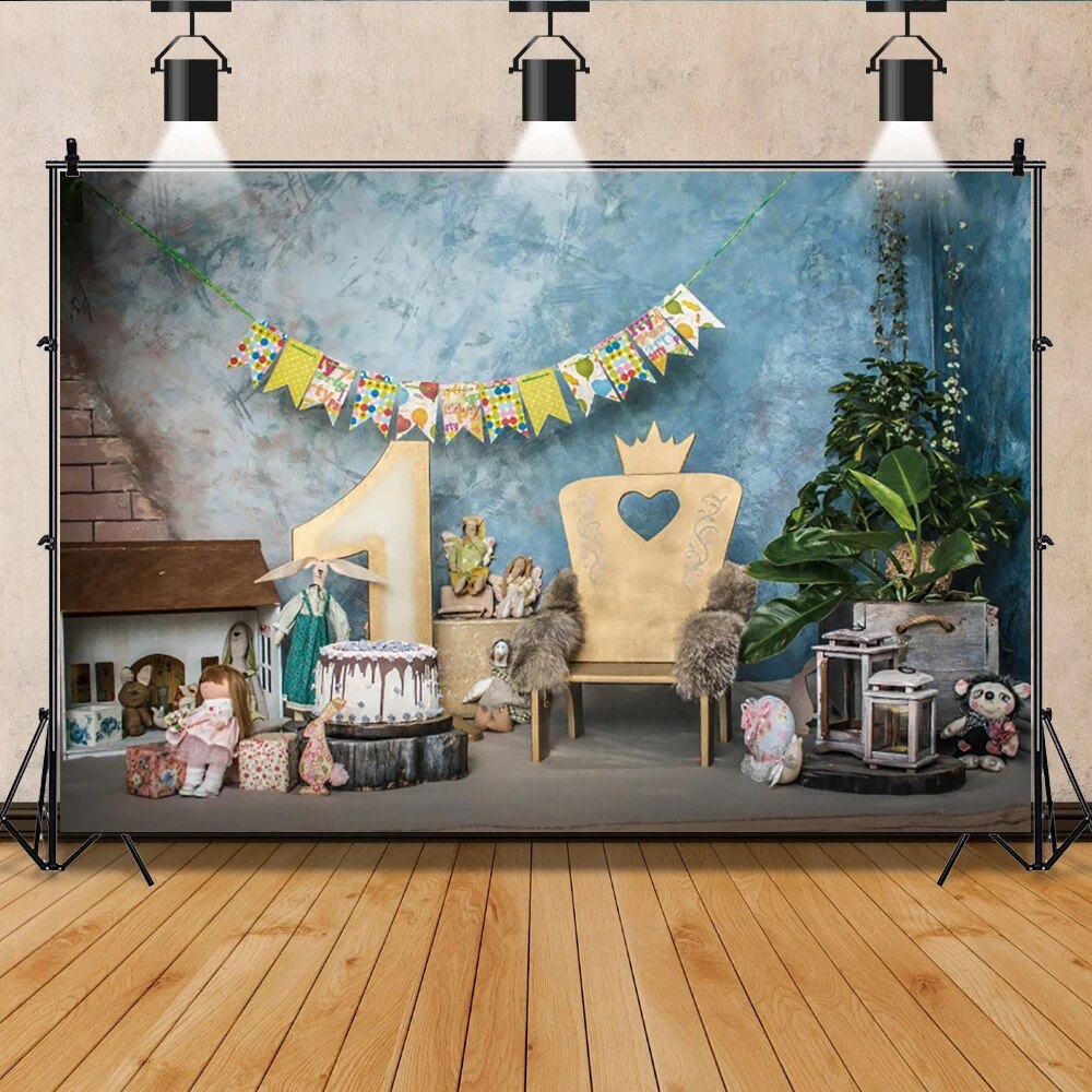 Newborn Baby 1st Birthday Photocall Cartton Cake Smash Party