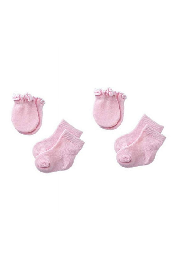 Newborn Baby Anti Scratch Cotton Mittens Gloves Ankle Socks for Boys and Girls