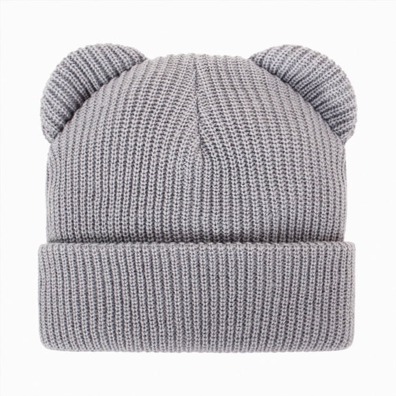 Newborn Baby Beanie Winter Knitted Hat Solid Cute Pom-Pom Cuffed Caps for 0-6 Months Baby Beanie Hat