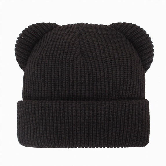 Newborn Baby Beanie Winter Knitted Hat Solid Cute Pom-Pom Cuffed Caps for 0-6 Months Baby Beanie Hat
