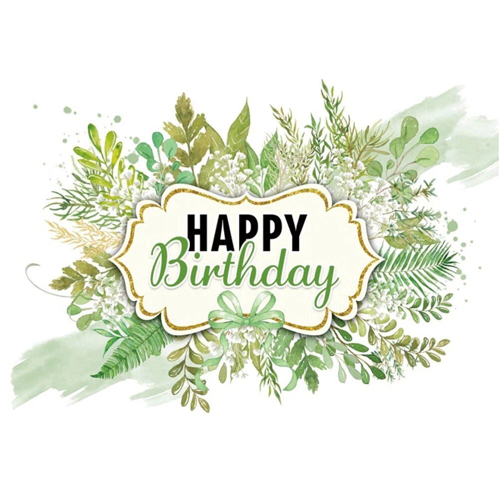 Jungle Animals Birthday Backdrop - 7.2ft Round Tropical Leaves & Safari Theme Photo Booth Background 2 thumbnail image