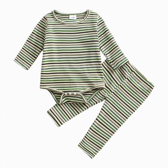Newborn Baby Bodysuit Outfit Knit Long Sleeve Tops Set Infant Girl Fall Clothes