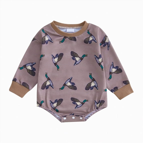 Newborn Baby Bodysuit for 3-6 Months Baby Boy Girl Romper Long Sleeve Bodysuit Baby Fall Winter Clothes Purple