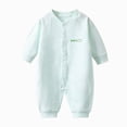 thumbnail image 1 of Newborn Baby Bodysuit for 6-12 Months Baby Boy Girl Cute Romper Infant Letter Graphic Long Sleeve Jumpsuit Fall Winter Clothes Green, 1 of 5