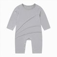 thumbnail image 1 of Newborn Baby Bodysuit for 6-9 Months Baby Long Sleeve Romper Infant Jumpsuit Soft Sleep Play Outfit for Unisex Grey, 1 of 9