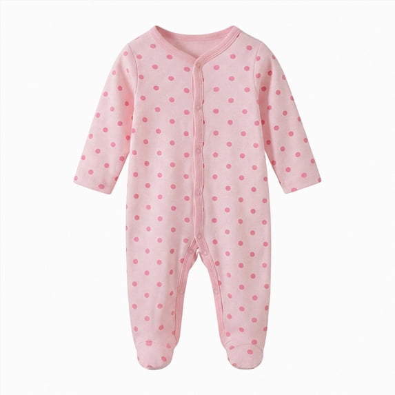 Newborn Baby Bodysuit for 9-12 Months Baby Boys Girls Casual Jumpsuit Long Sleeve Soft Cozy Romper Watermelon Red
