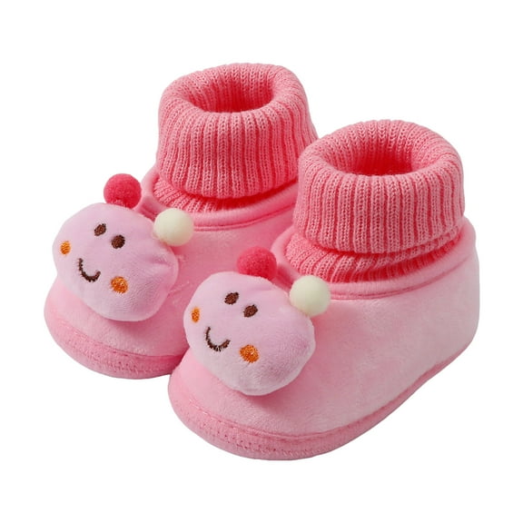 Newborn Baby Booties Winter Warm House Slippers Infant Girls Boys Cotton Knit Indoor Walking Shoes Boots