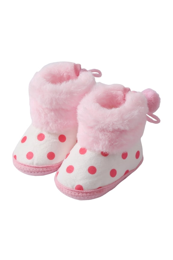 Newborn Baby Booties Winter Warm House Slippers Infant Girls Boys Cotton Knit Indoor Walking Shoes Boots