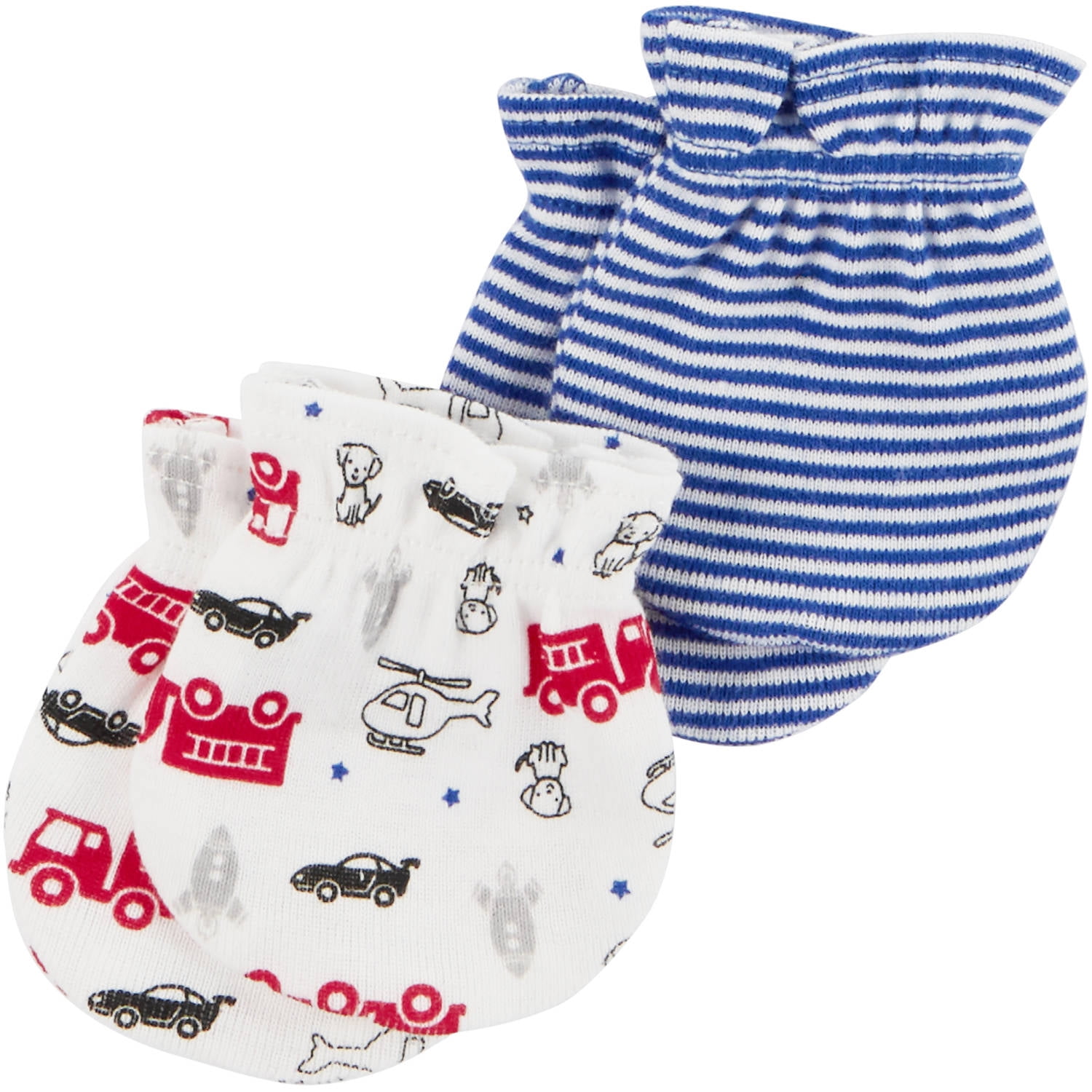 Newborn Baby Boy 2 Pack Mitten Set