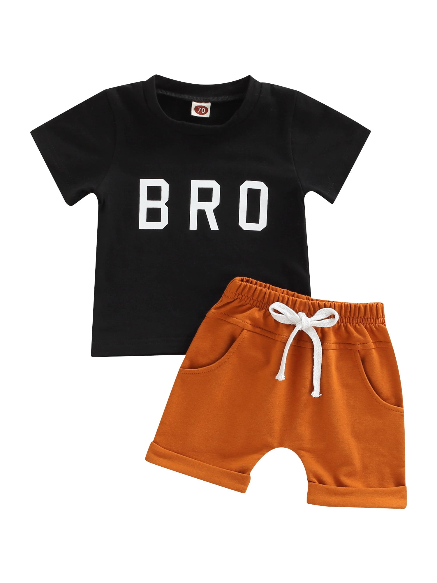 Newborn Baby Boy Clothes Summer Short Sleeve T-shirt Tops Solid Color Shorts 3 6 9 12 18 Months Boy Casual Outfits