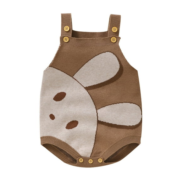 Baby Boy Easter Outfit Cotton Sleeveless Knitted Bodysuit Jumpsuit Cute Clothes Spring Summer Clothes for Boys Girls 0-18M
