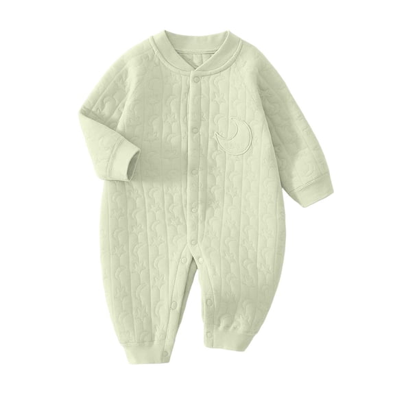 Newborn Baby Boy Fall Outfit Romper Long Sleeve Jumpsuit Bodysuit Newborn Cute Onesie Bodysuit Infant Soft One Piece Pajamas Boy Girl Home Clothes