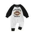 thumbnail image 1 of Newborn Baby Boy Football Season Jumpsuit Sundays are for Football with Daddy Sweatshirt Romper Playsuit Fall Clothes, 1 of 8