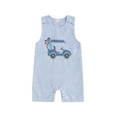 thumbnail image 1 of Newborn Baby Boy Girl 1st Birthday Golf Outfits Sleeveless Stripe Tank Romper Embroidery Jumpsuit Summer Clothes, 1 of 8
