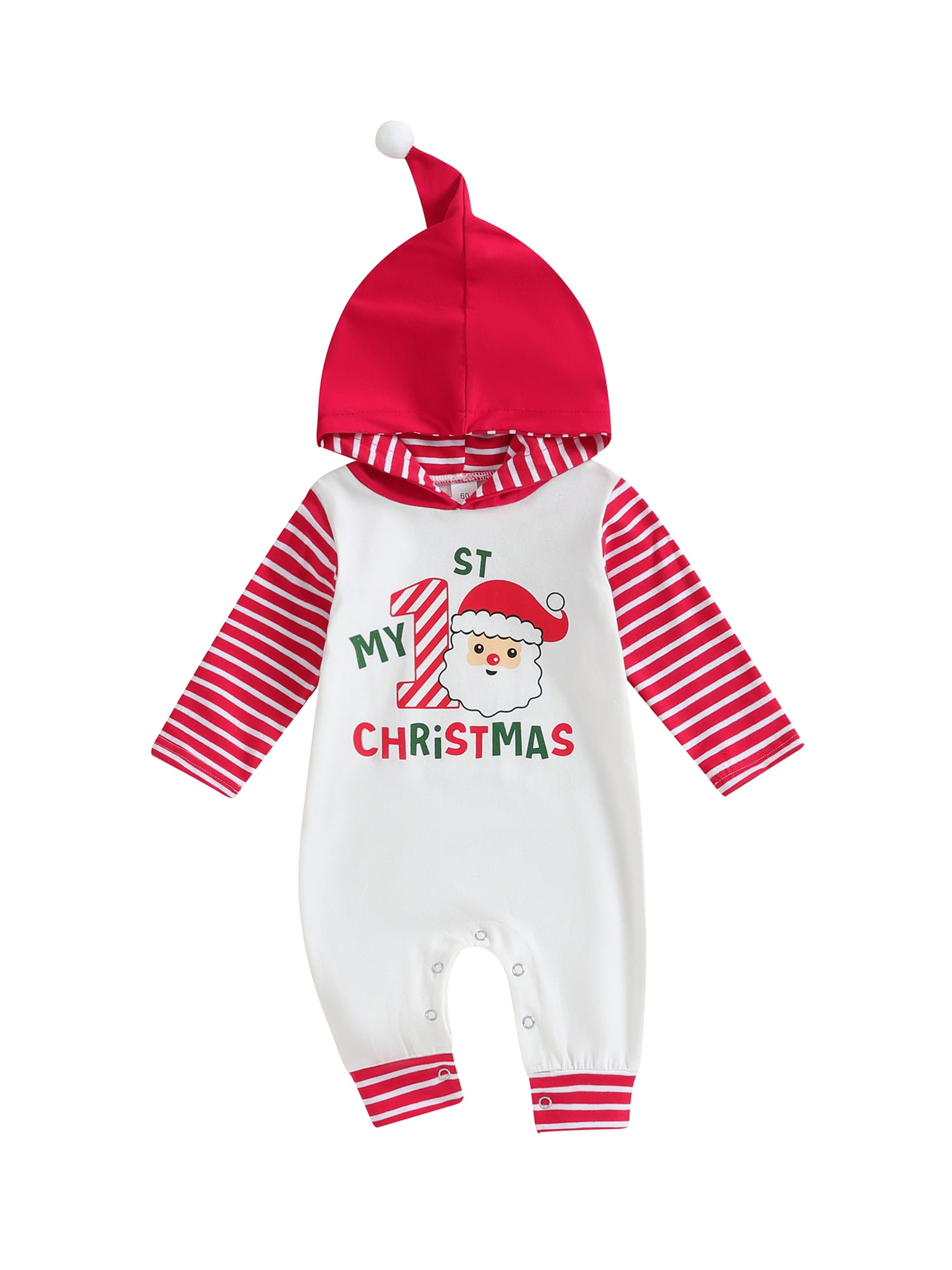 Newborn Baby Boy Girl Christmas Outfit My First Christmas Romper Onesie
