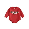Newborn Baby Boy Girl Christmas Outfits Embroidery Sweatshirt Romper