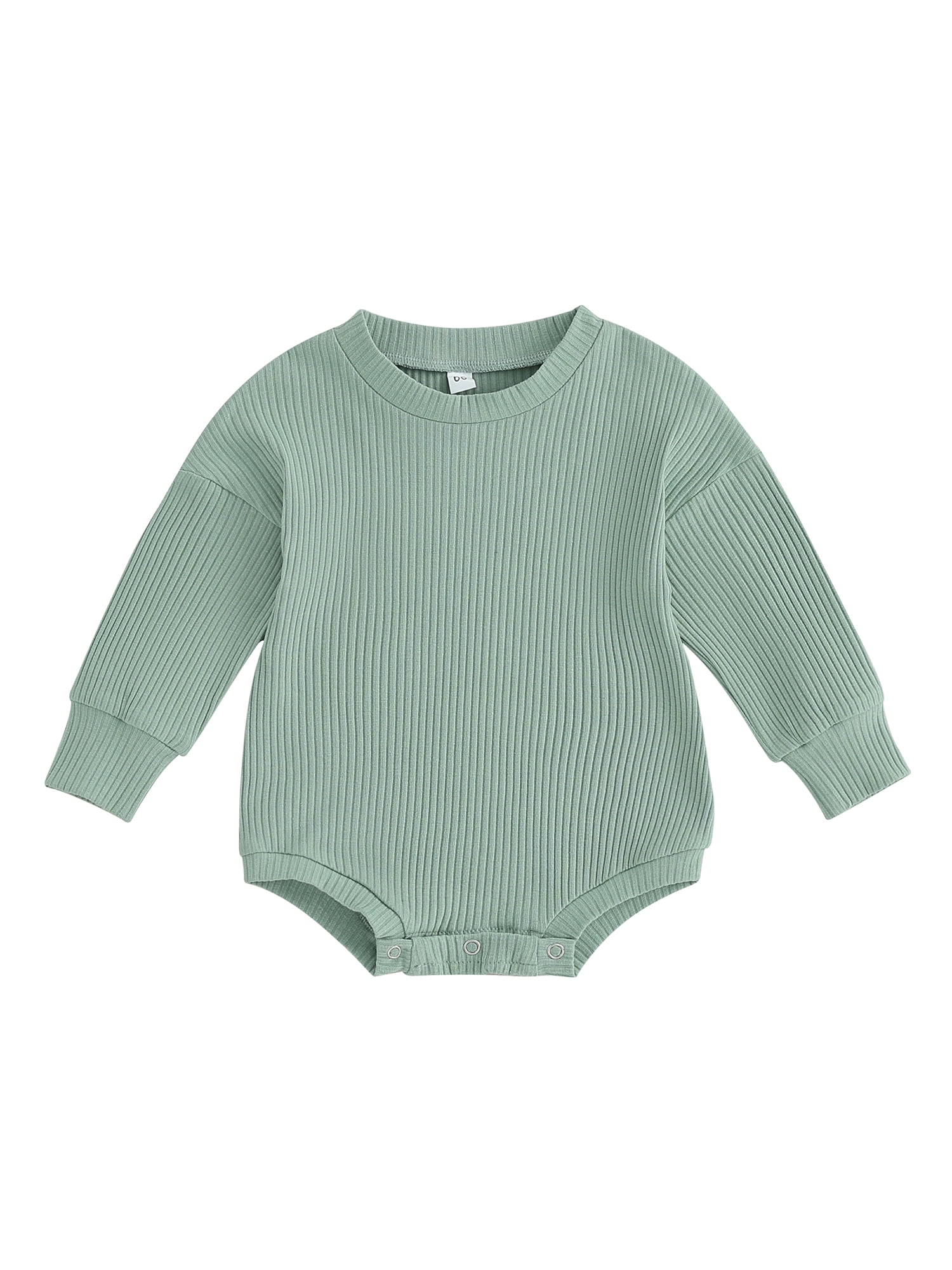 Newborn Baby Boy Girl Clothes Ribbed Sweater Onesie Oversized Knit