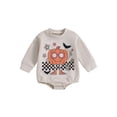thumbnail image 1 of Newborn Baby Boy Girl Halloween Outfit Pumpkin Sweatshirt Bubble Romper Oversized Bodysuit First Halloween Cute Baby Clothes, 1 of 7