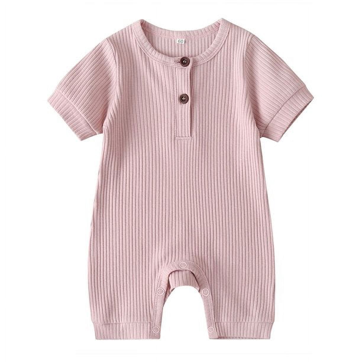 10-Piece Newborn Baby Layette Set - 5 Bodysuits & 5 Pants, Cotton, Short Sleeve, 0-12 Months