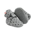 thumbnail image 1 of Newborn Baby Boy Girl Soft Fleece Booties Stay On Infant Slippers Socks Shoe Non Skid Gripper Toddler First Walkers Winter Ankle Crib Shoes Gray 0-6 Months, 1 of 4