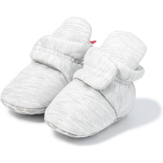 Newborn Baby Boy Girl Soft Fleece Booties Stay On Infant Slippers Socks Shoe Non Skid Gripper Toddler First Walkers Winter Ankle Crib Shoes