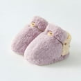 thumbnail image 1 of Newborn Baby Boy Girl Soft Plush Booties, Infant Slippers Socks Shoes, Non Skid Gripper Toddler First Walkers Winter Ankle Crib Shoes, 1 of 7