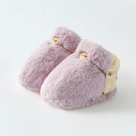 Newborn Baby Boy Girl Soft Plush Booties, Infant Slippers Socks Shoes, Non Skid Gripper Toddler First Walkers Winter Ankle Crib Shoes