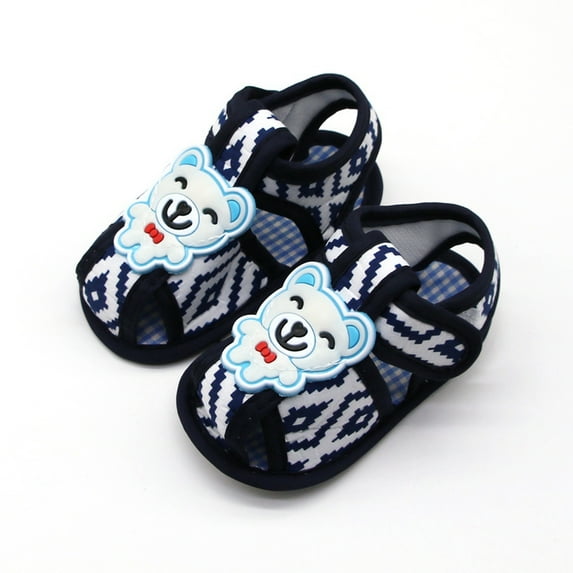 Newborn Baby Boy Girl Summer Cartoon Bear Sandals Soft Sole Outdoor First Walker Shoes