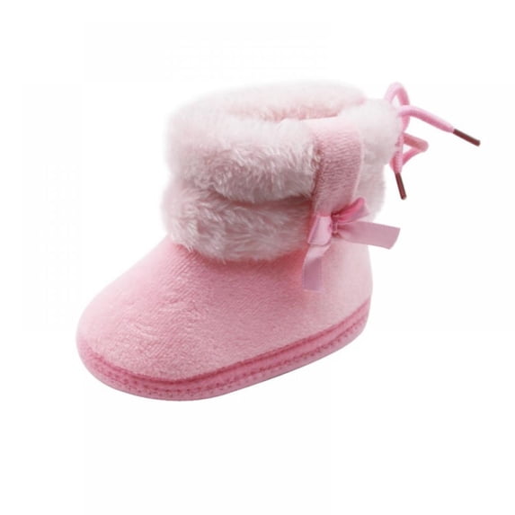 Newborn Baby Boy Girl Unisex Soft Cotton Booties Stay On Infant Slippers Socks Shoe Non Skid Gripper Toddler First Walkers Winter Ankle Crib Shoes