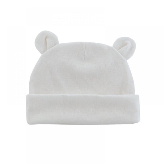 Newborn Baby Boy Hats Cotton Baby Beanie Hospital Girl Hat Cute Ears Bonnet Infant 0-12 Months Unisex