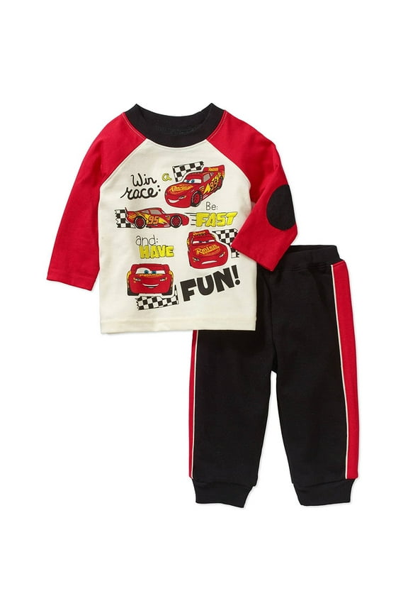 Newborn Baby Boy Long Sleeve T-Shirt and Pant 2pc Outfit Set